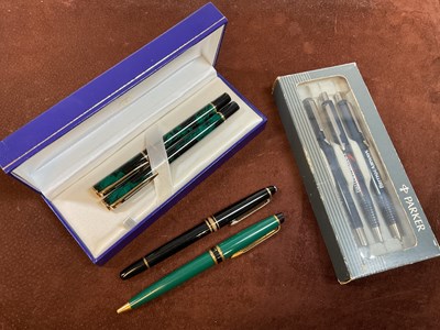 Lot 53 - A group of pens, including a Mont Blanc...