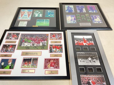 Lot 94 - FOOTBALL INTEREST; four framed and glazed...