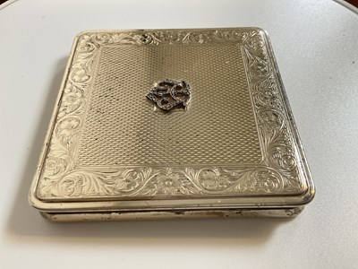 Lot 420 - An Elizabeth II hallmarked silver compact with...