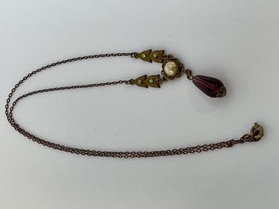 Lot 335 - SUFFRAGETTE INTEREST; a base metal necklace...