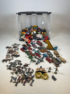 Lot 112 - A collection of vintage toys including Dinky,...