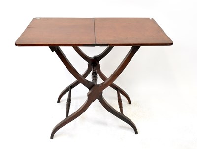 Lot 8 - A 19th century mahogany folding campaign table...