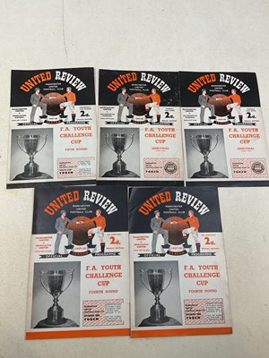 Lot 48 - Five F.A. Youth Challenge Cup programmes,...