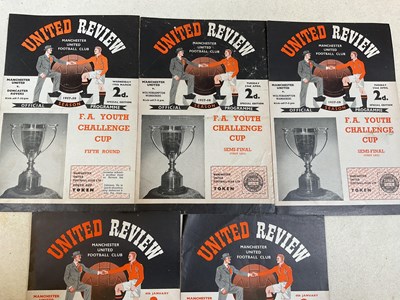 Lot 1364 - Five F.A. Youth Challenge Cup programmes,...