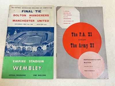 Lot 49 - Two programmes, one the F.A. XI vs. The Army...