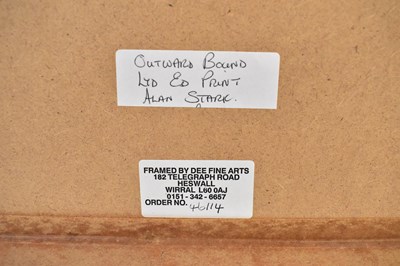 Lot 753 - ALAN STARK; colour lithograph 'Outward Bound',...