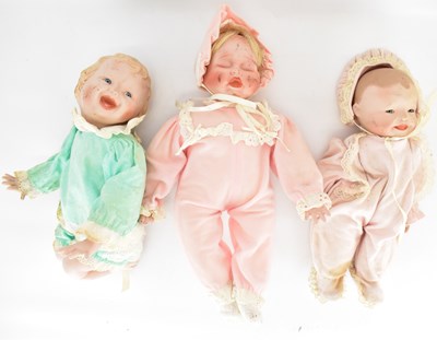 Lot 263 - ASHTON DRAKE; three porcelain dolls comprising...