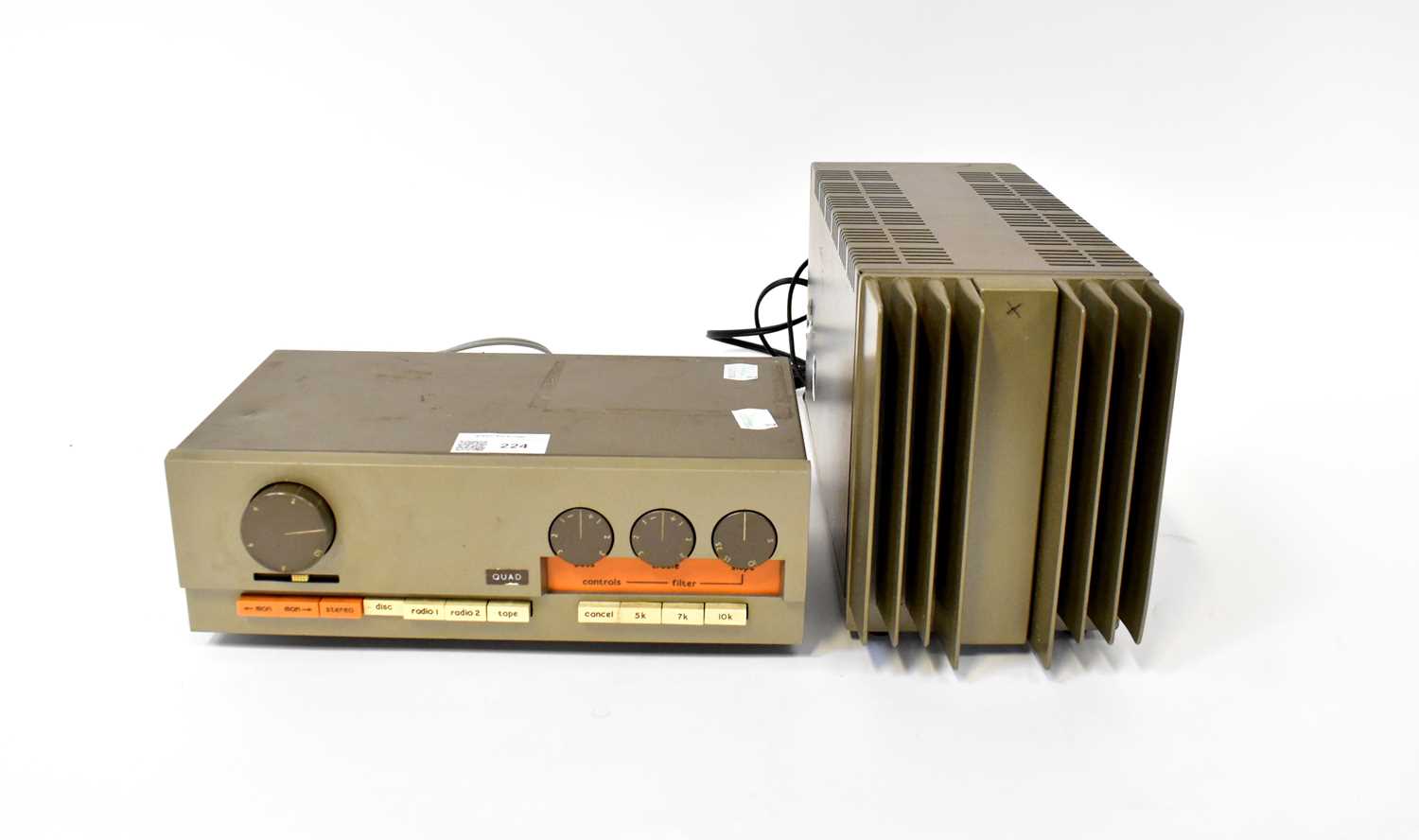 Lot 224 - QUAD; a 303 power amplifier and a Quad 33...