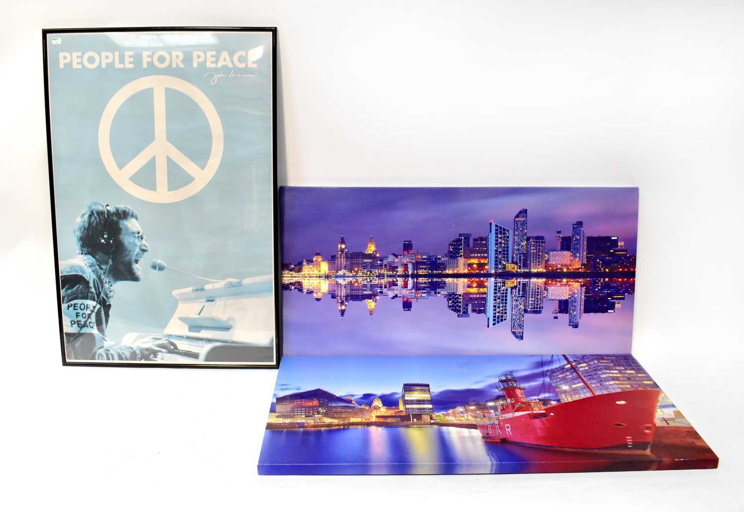Lot 762 - A John Lennon poster inscribed 'People for...