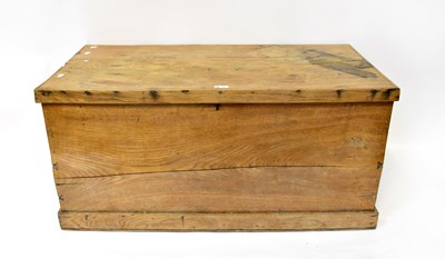 Lot 11 - A late 19th/early 20th century pine travel...