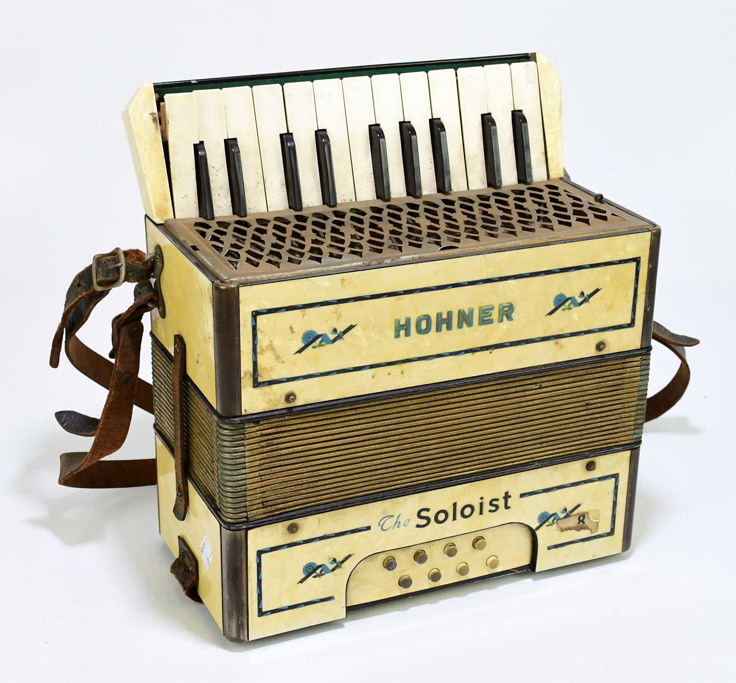 Lot 1063 - A small Hohner 'The Soloist' piano accordion.