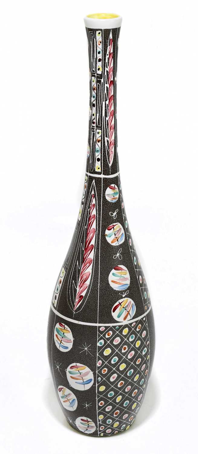 Lot 305 - GLYN COLLEDGE FOR DENBY; a large skittle vase...