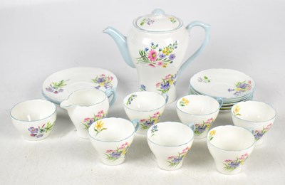 Lot 518 - SHELLY; a tea service decorated in Wild Flowers pattern