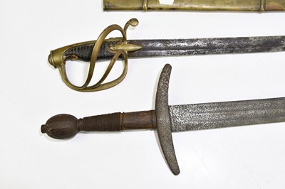 Lot 2544 - A sword made up of various parts, together...