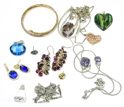 Lot 380 - A small group of costume jewellery including...
