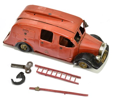 Lot 122 - TRI-ANG; a Minic Toys fire engine circa 1930's,...