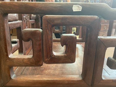 Lot 2235 - A large Chinese huanghuali elbow chair with...