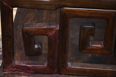 Lot 2235 - A large Chinese huanghuali elbow chair with...