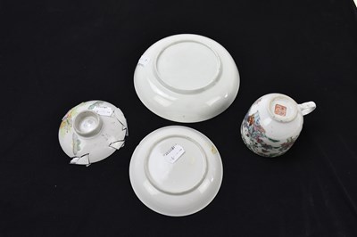 Lot 1822 - A 19th century Chinese porcelain saucer dish...