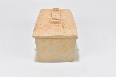 Lot 1007 - A Chinese Han dynasty (206BC-220AD) terracotta rectangular casket and cover