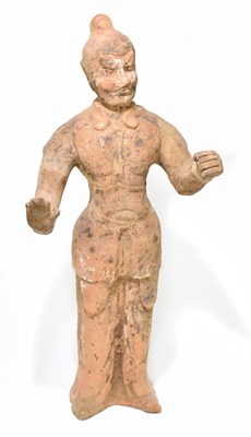 Lot 1011 - A Chinese Han dynasty (206BC-220AD) figure of a male