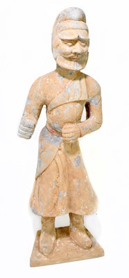 Lot 1012 - A Chinese Han dynasty (206BC-220AD) figure of a bearded male