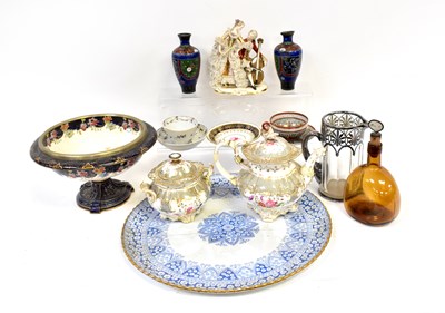 Lot 221 - A group of mixed ceramics to include a 19th...