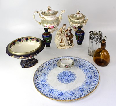 Lot 221 - A group of mixed ceramics to include a 19th...