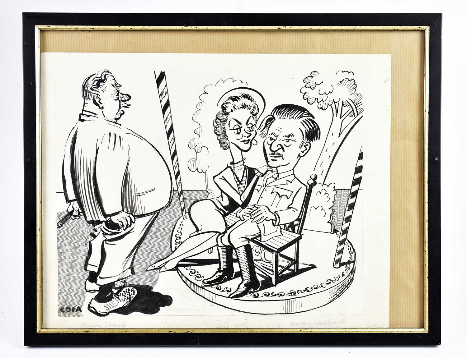 Lot 1633 - EMILIO COIA (1911-1997); original cartoon