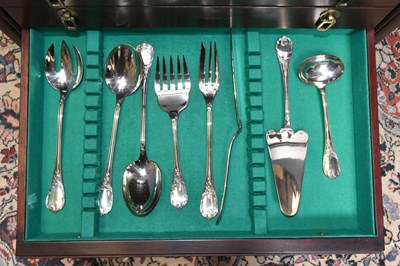 Lot 525 - CHRISTOFLE; a one hundred and forty-four piece...
