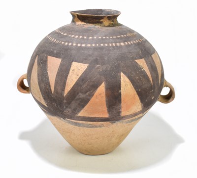 Lot 1003 - A Chinese Neolithic (circa second millennium BC) painted terracotta jar