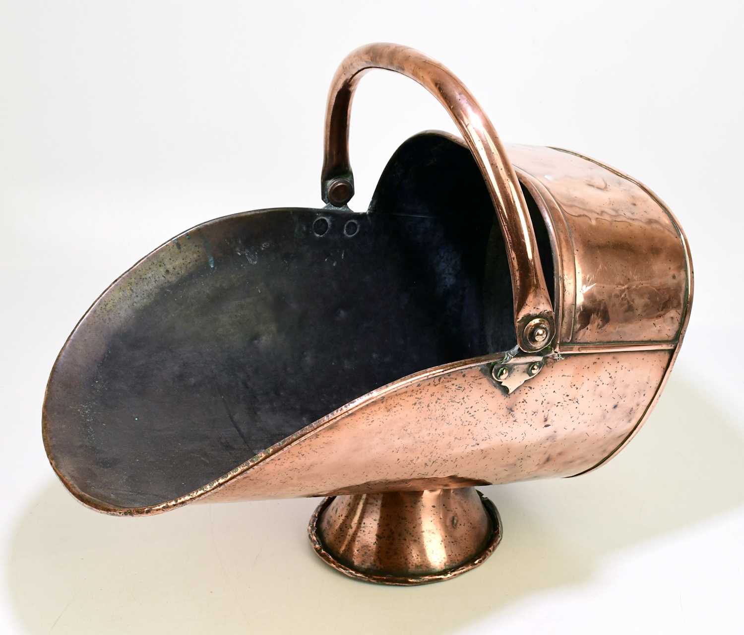 Lot 2641 - A 19th century copper and brass coal scuttle,...