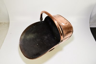 Lot 2641 - A 19th century copper and brass coal scuttle,...