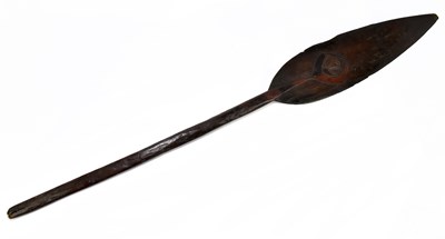 Lot 58 - A late 19th/early 20th century hardwood tribal paddle