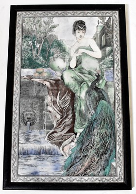 Lot 158 - In the style of Minton, a ceramic tile, 41 x...