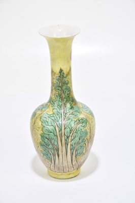 Lot 2058 - A Chinese vase, decorated with foliage against...