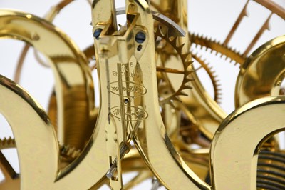 Lot 2688 - CHARLES FRODSHAM; a brass skeleton clock, with...