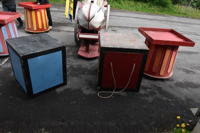 Lot 1029 - A large full size painted wood and metal...