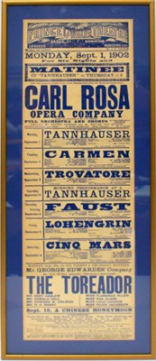 Lot 629 - An early 20th century theatre advertising...