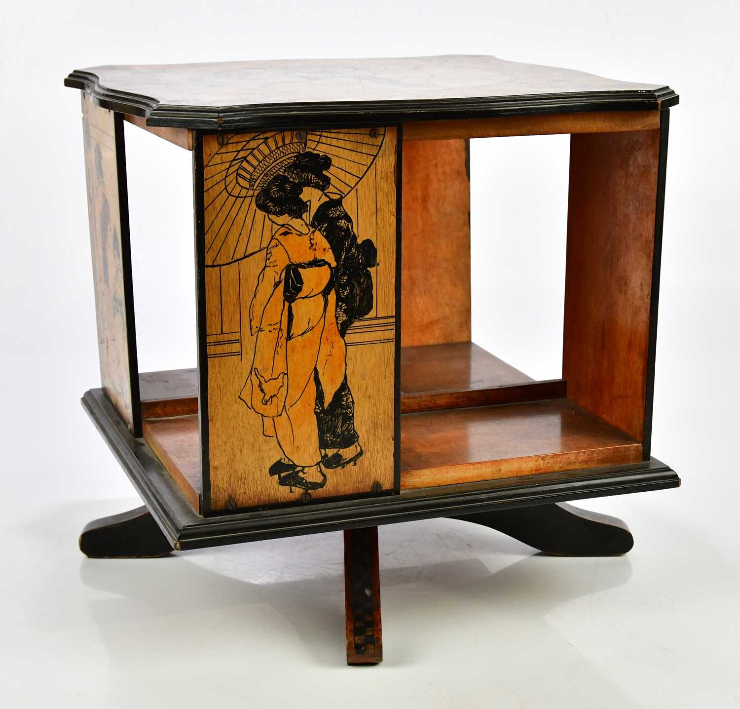 Lot 284 - A late 19th century aesthetic movement table...