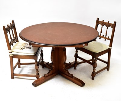 Lot 70 - ERCOL; an extending 'Old Colonial' circular...