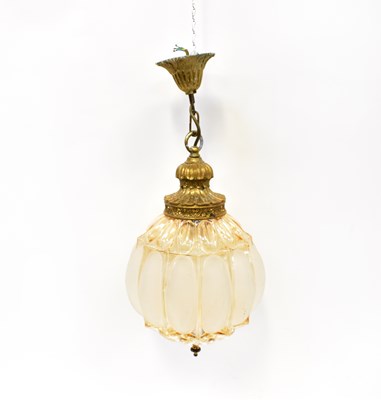 Lot 102 - A large opaque and clear glass ceiling shade...