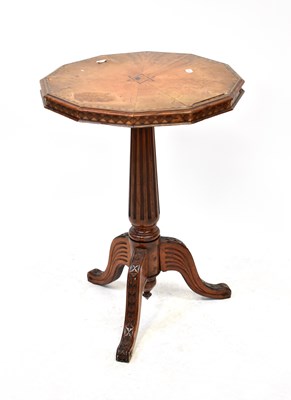 Lot 13 - A 20th century mahogany inlaid occasional...