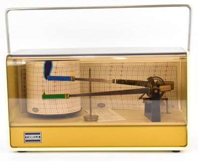 Lot 603 - CASELLA; a vintage plastic cased barograph, 16...