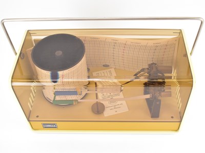 Lot 603 - CASELLA; a vintage plastic cased barograph, 16...