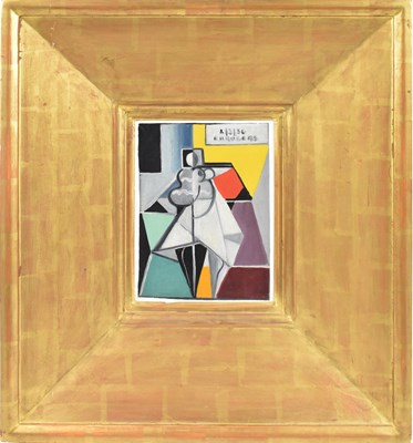 Lot 639 - EDWARD ROGERS (1911-1994); oil on board, 'Nude...