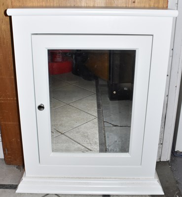 Lot 142 - A white mirrored bathroom cabinet with...