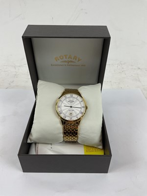 Lot 956 - ROTARY; a stainless steel gentleman's...
