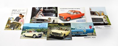 Lot 138 - AUTOMOBILIA; 1960s Peugeot 404 car brochures...