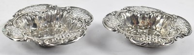 Lot 833 - A pair of Victorian hallmarked silver pierced...
